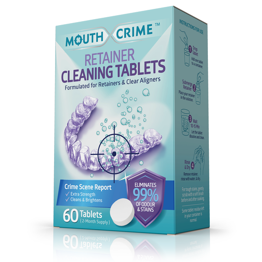 Mouth Crime Retainer Cleaning Tablets, 60 pack